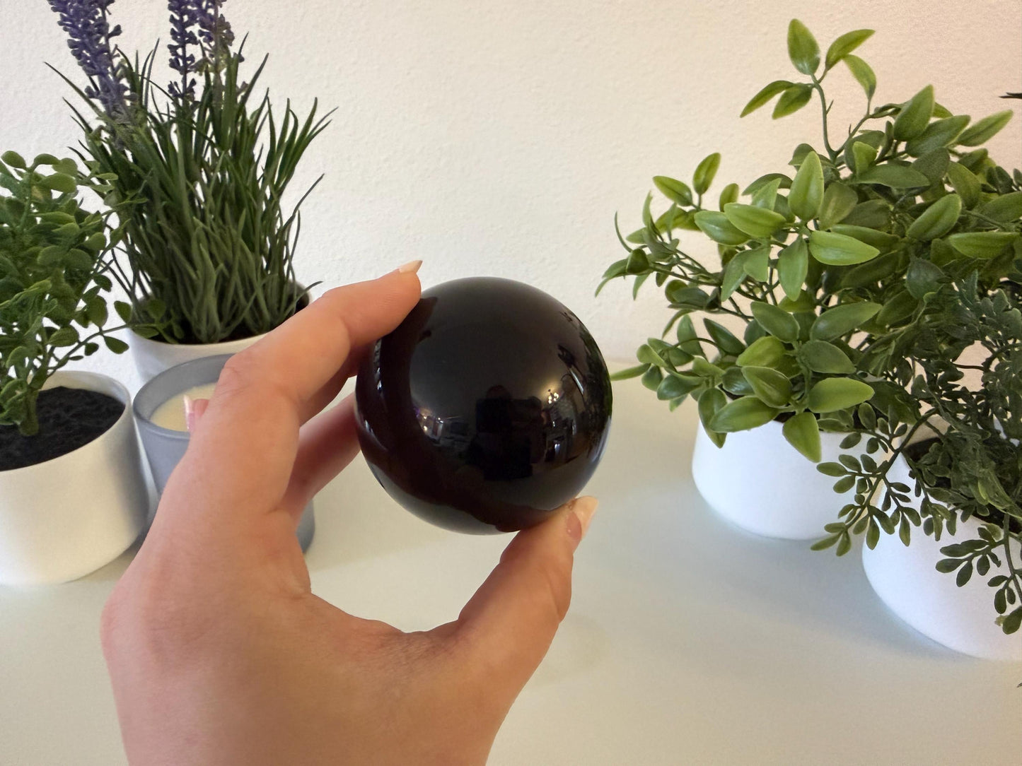 Polished Obsidian Sphere