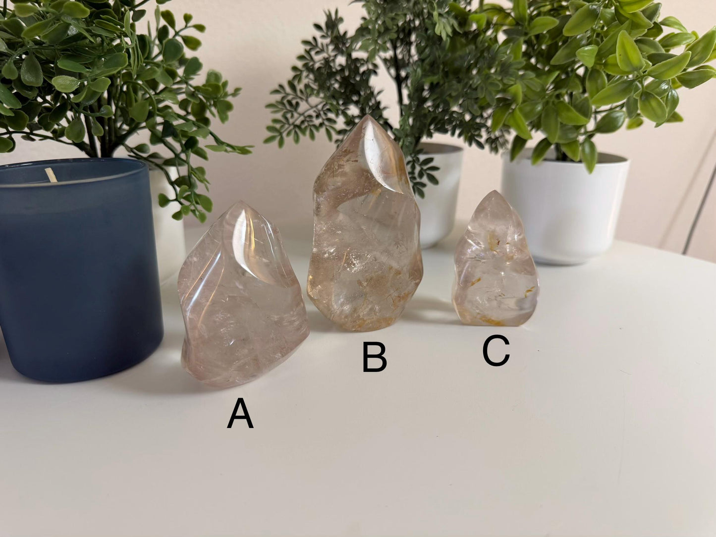 Clear Quartz Flames