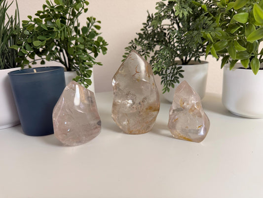 Clear Quartz Flames