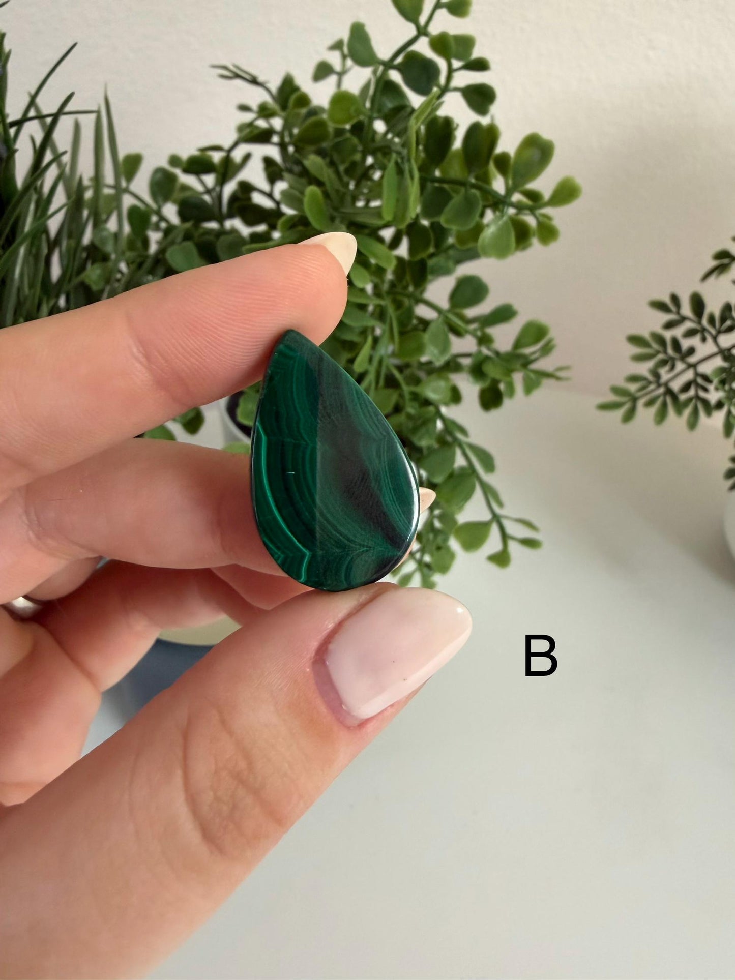 Malachite Tear Drop Cabochons