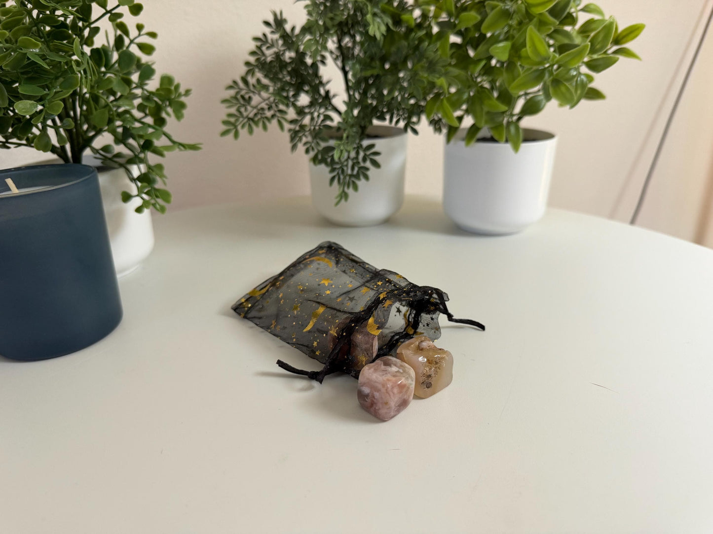 Flower Agate Cube