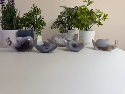 Agate Dolphin Carvings