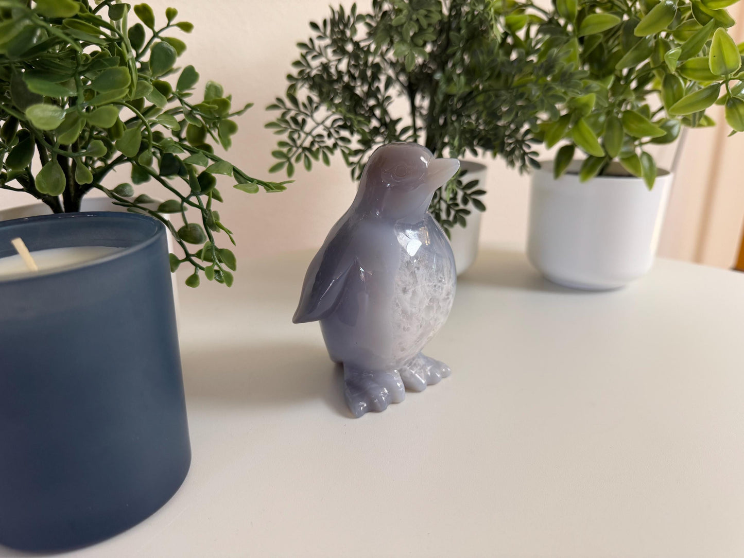 Agate Penguin Carving