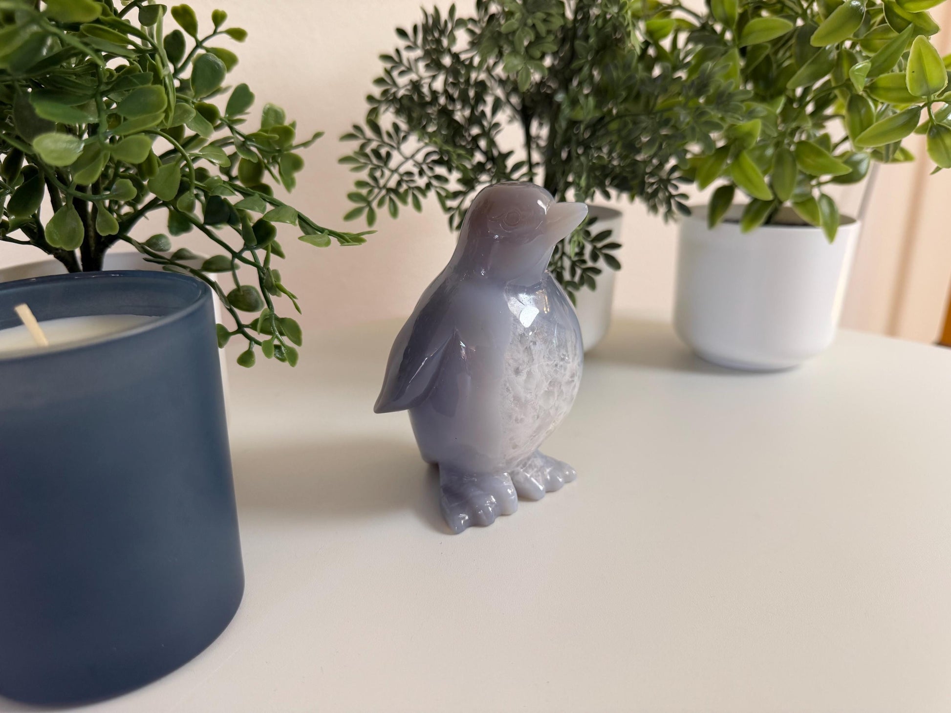 Agate Penguin Carving