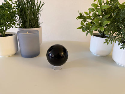 Polished Obsidian Sphere