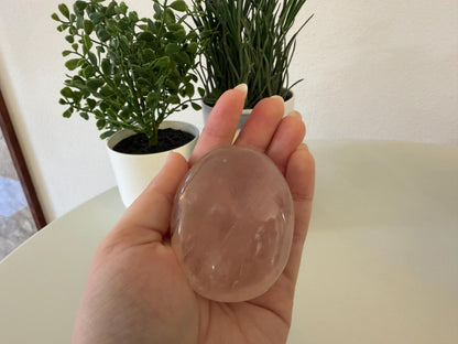 Rose Quartz Palm Stone