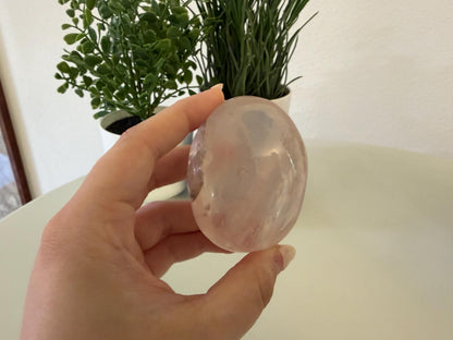 Rose Quartz Palm Stone