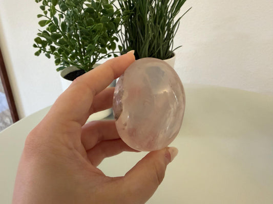 Rose Quartz Palm Stone