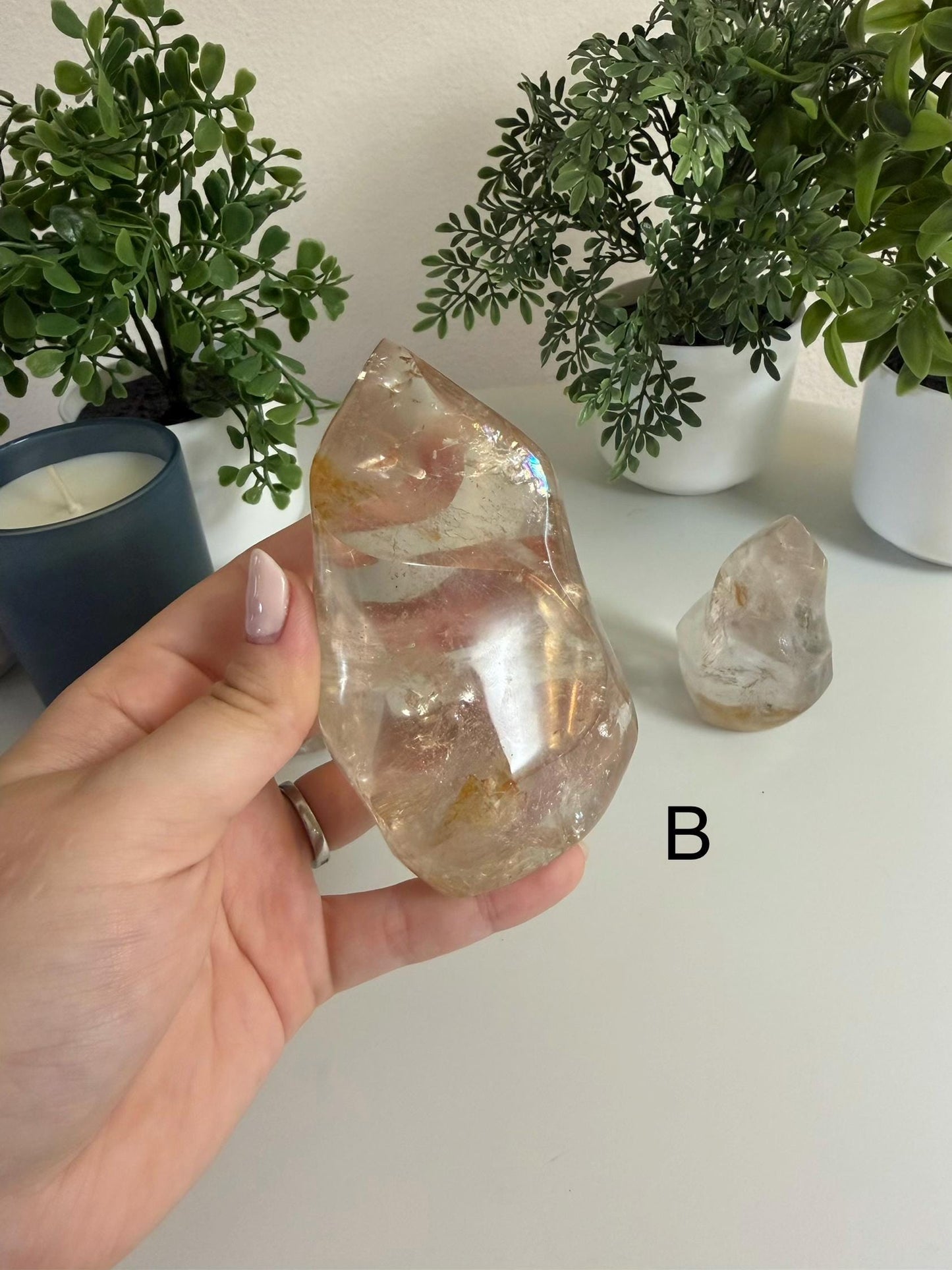 Clear Quartz Flames