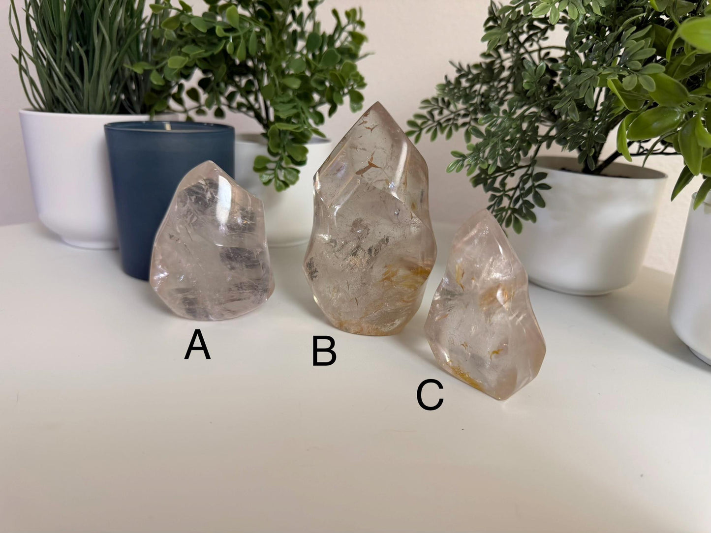 Clear Quartz Flames