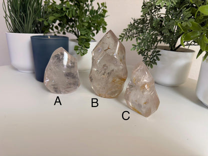 Clear Quartz Flames