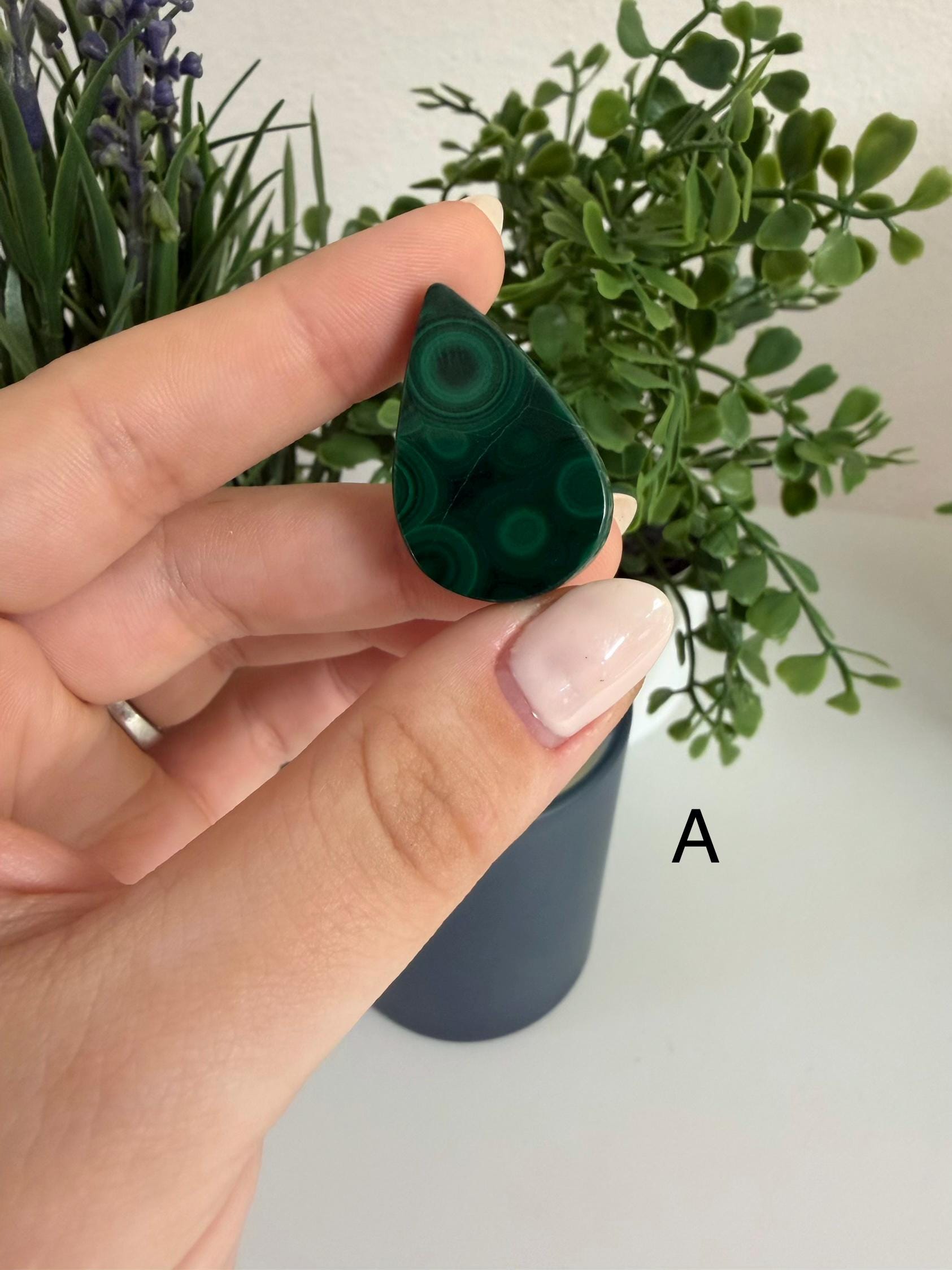 Malachite Tear Drop Cabochons