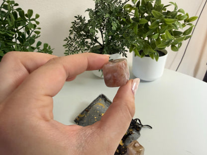 Flower Agate Cube