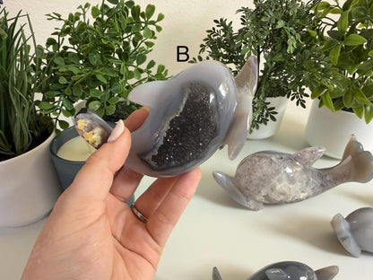Agate Dolphin Carvings