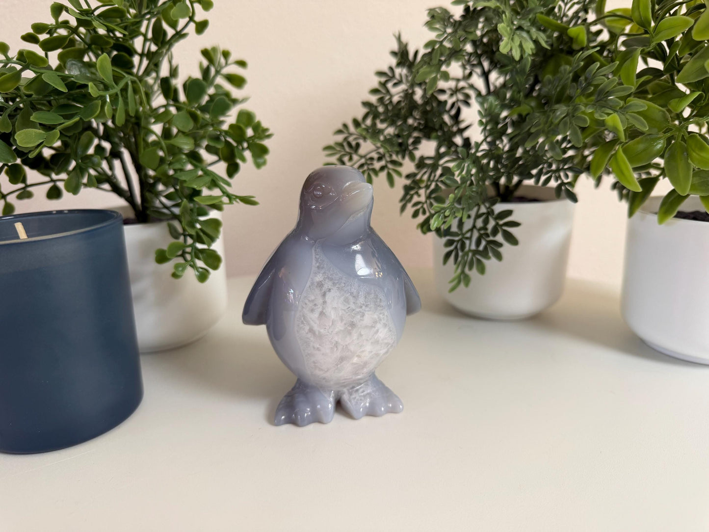 Agate Penguin Carving