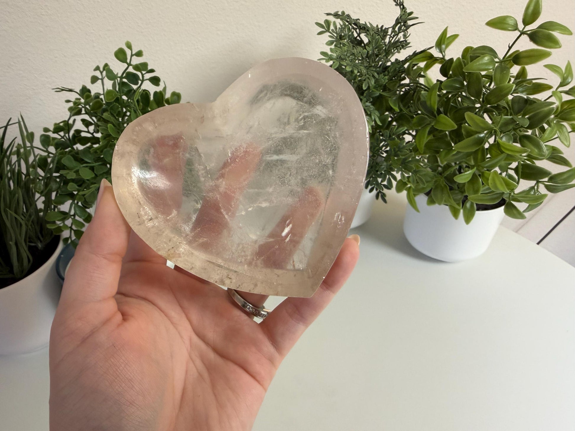 Clear Quartz Heart Bowl