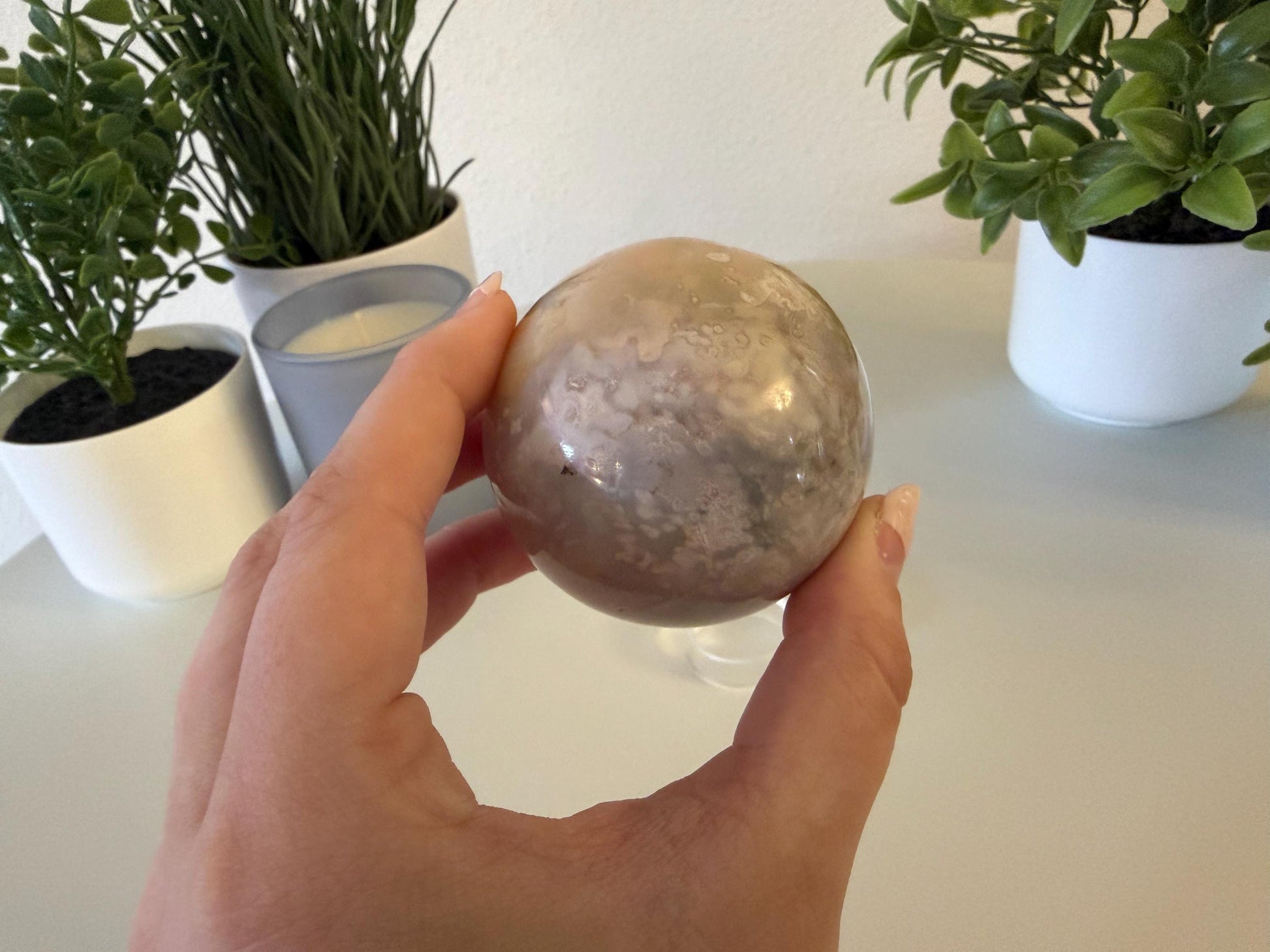 Flower Agate Sphere