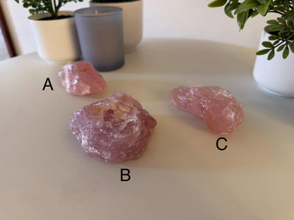 Raw Rose Quartz Chunk