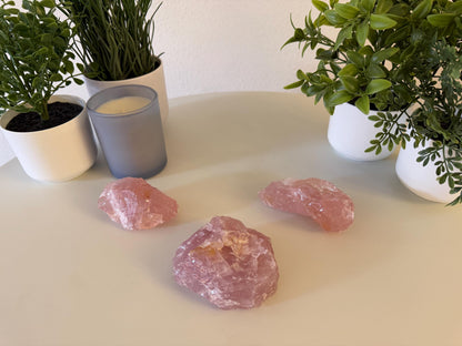 Raw Rose Quartz Chunk