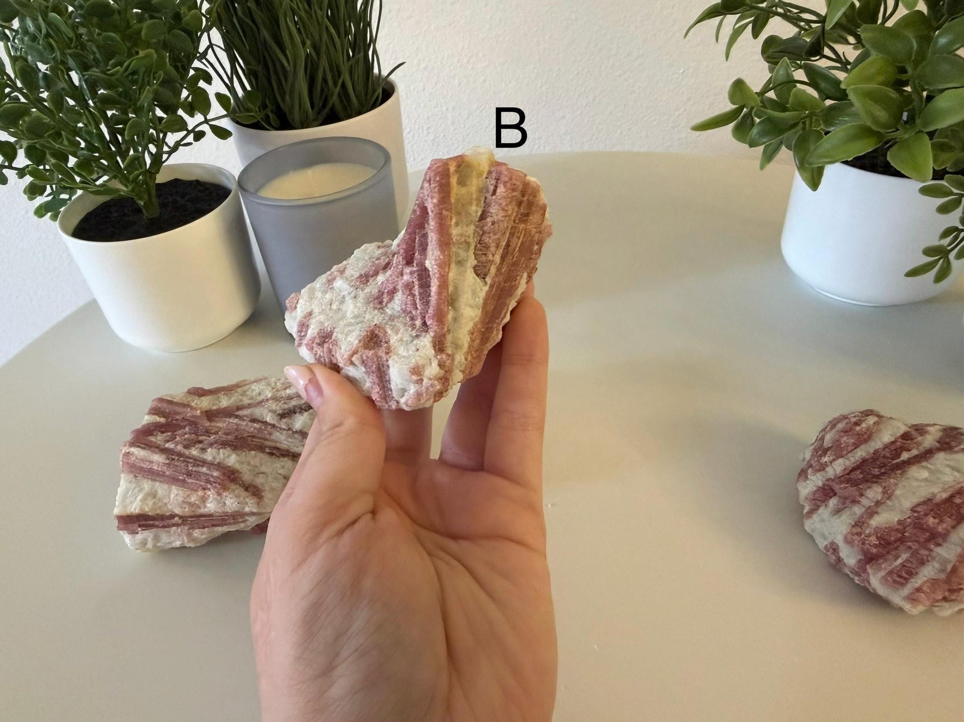 Raw Pink Tourmaline in Matrix