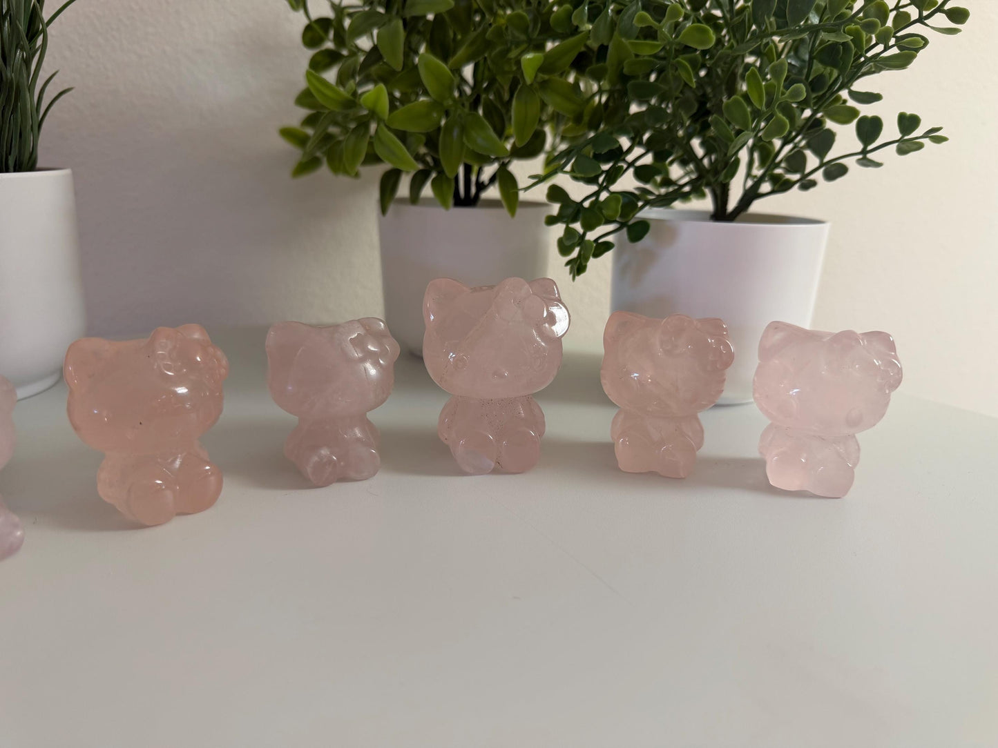 Rose Quartz Hello Kitty Carving