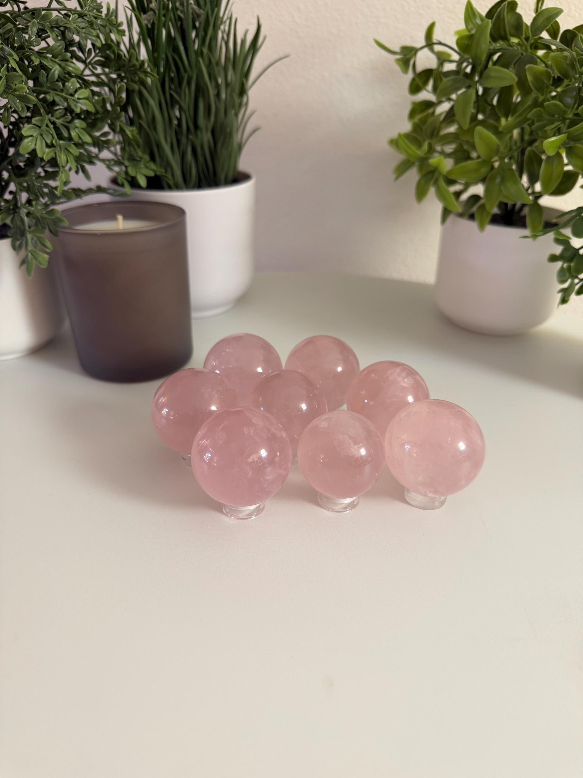 Star Rose Quartz Sphere