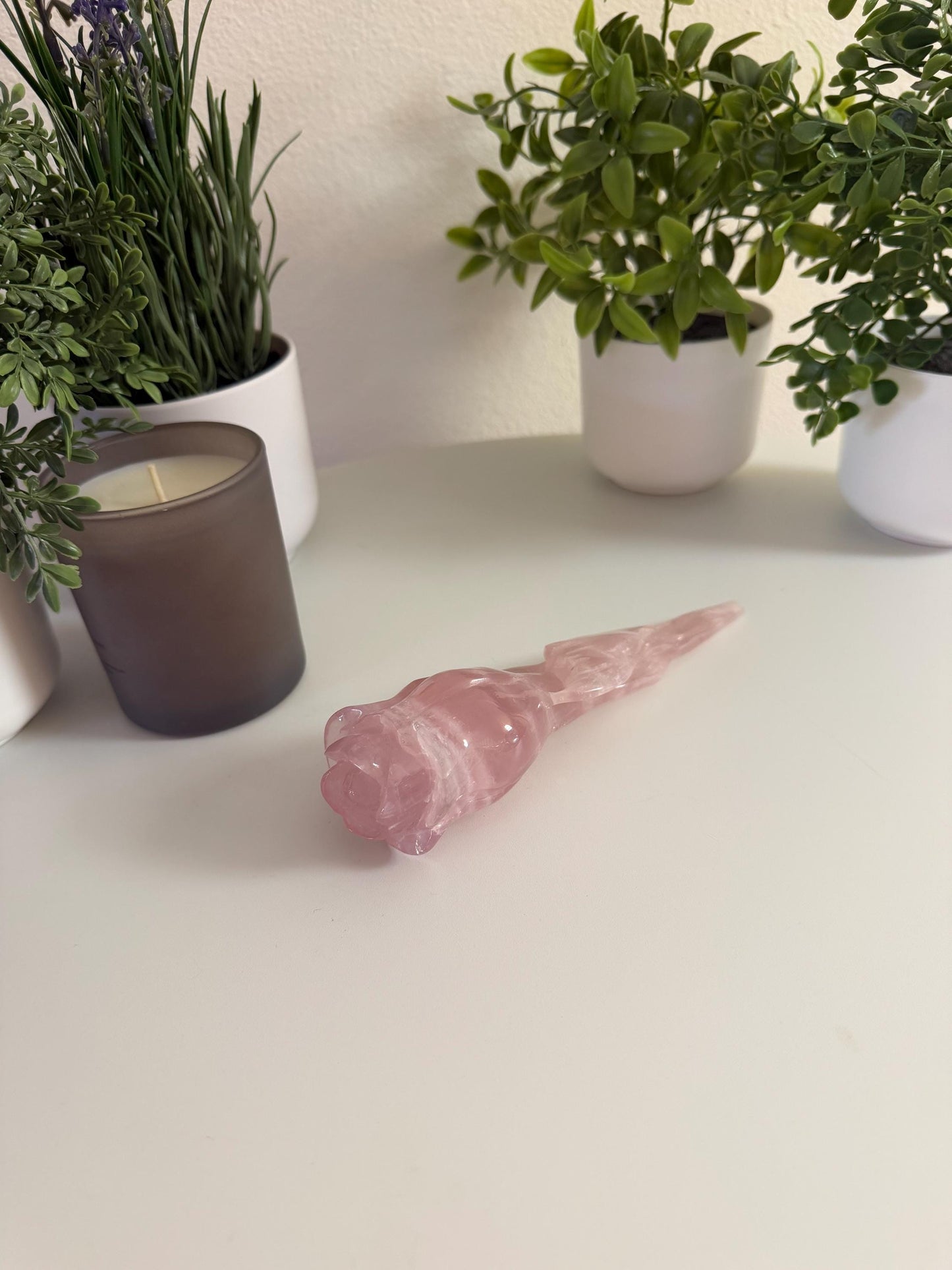 Rose Quartz Long Stem Rose