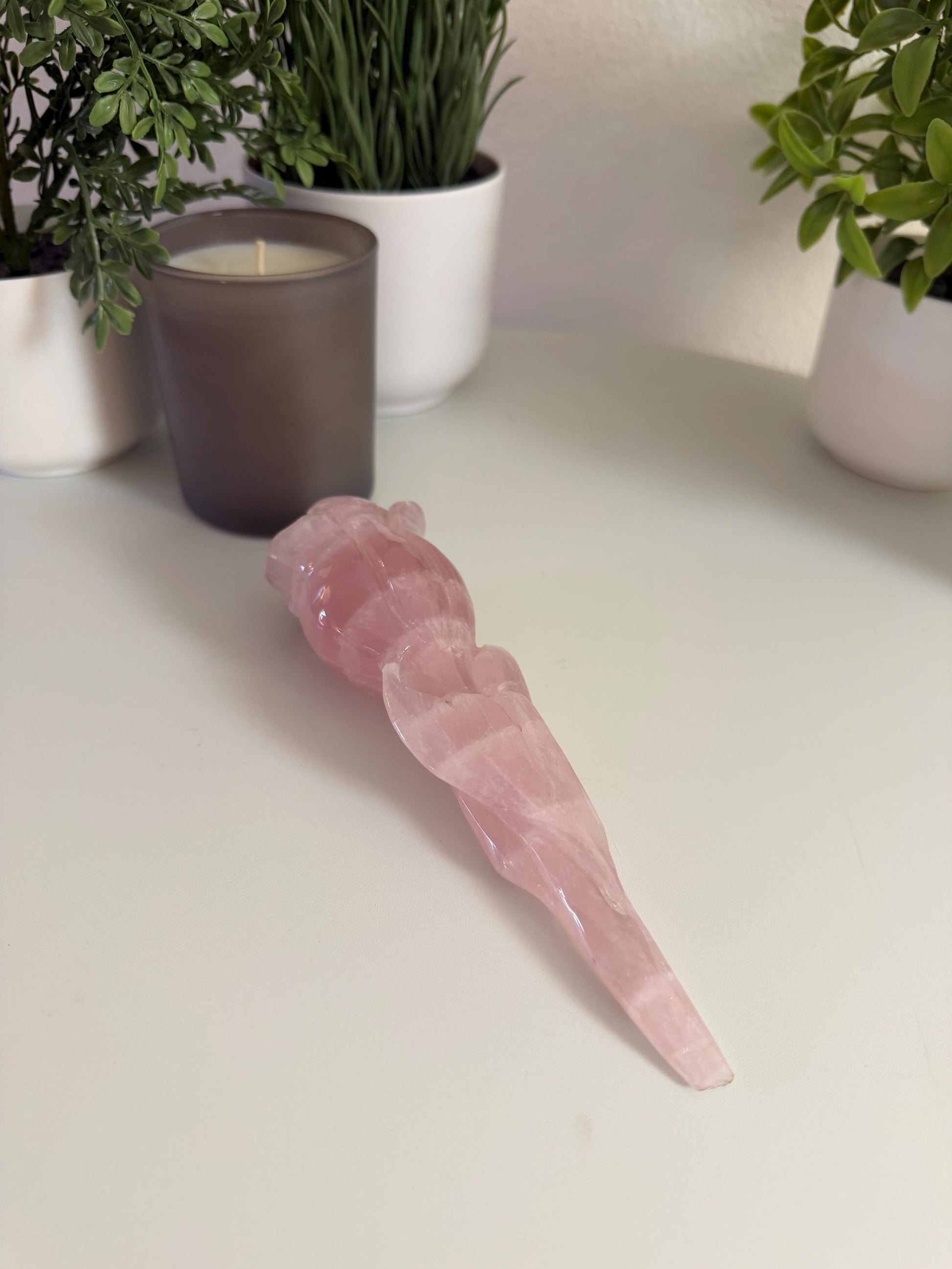 Rose Quartz Long Stem Rose
