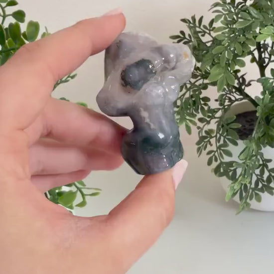 Moss Agate Mushroom Goddess Bodies