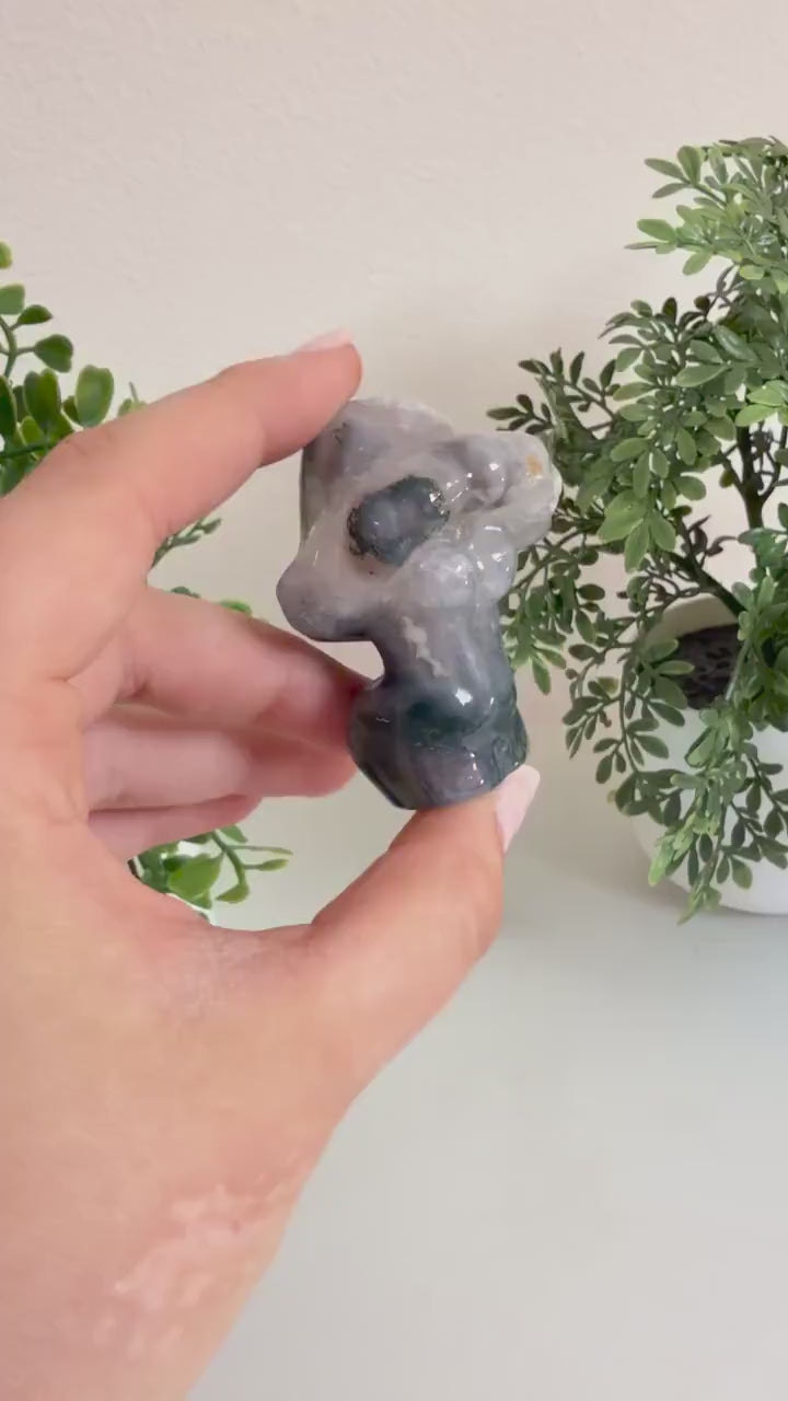 Moss Agate Mushroom Goddess Bodies