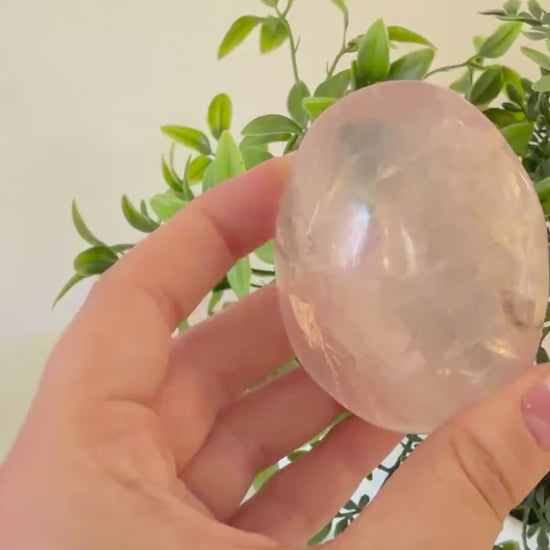 Rose Quartz Palm Stone