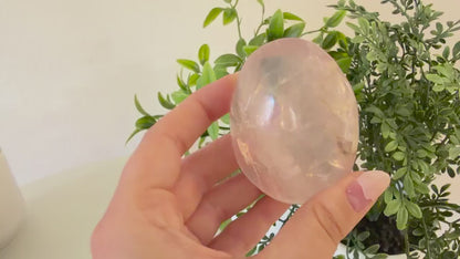 Rose Quartz Palm Stone