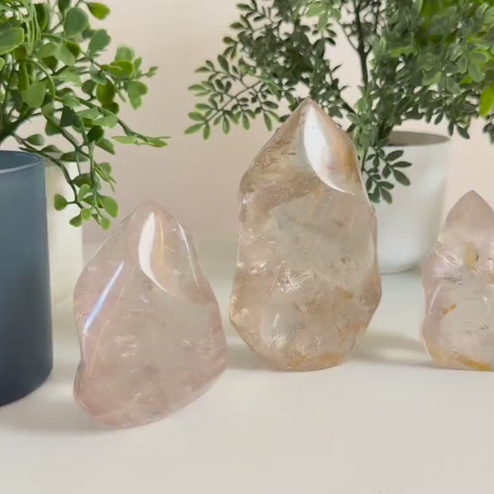 Clear Quartz Flames