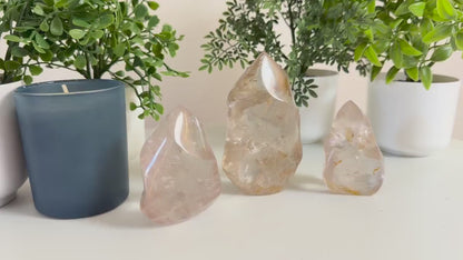 Clear Quartz Flames