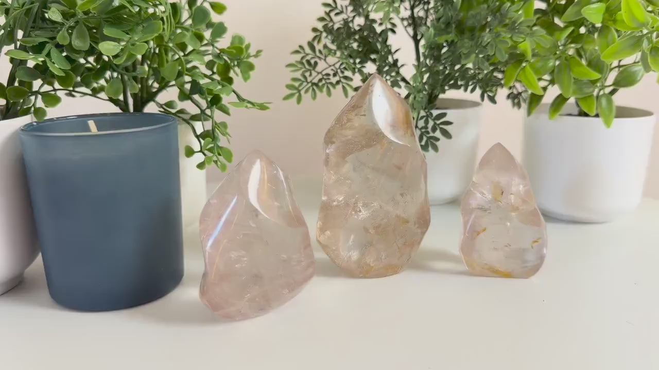 Clear Quartz Flames