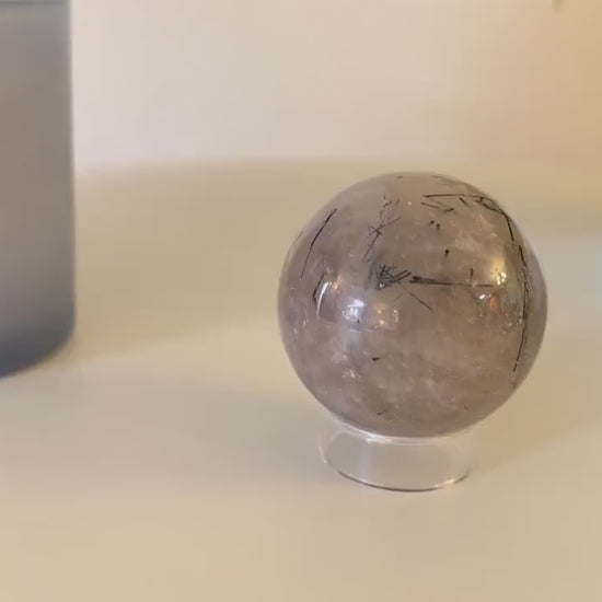 Tourmalinated Quartz Sphere